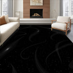 Cosmic Swirl Abstract Stardust Pattern Rug