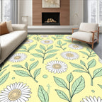 Daisy Floral Art Pattern Rug