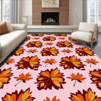 Autumn Leaves Floral Pattern Rug