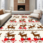 Christmas Theme Deer Pattern Rug