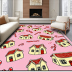 Gingerbread Houses Candy Cane Pattern Rug