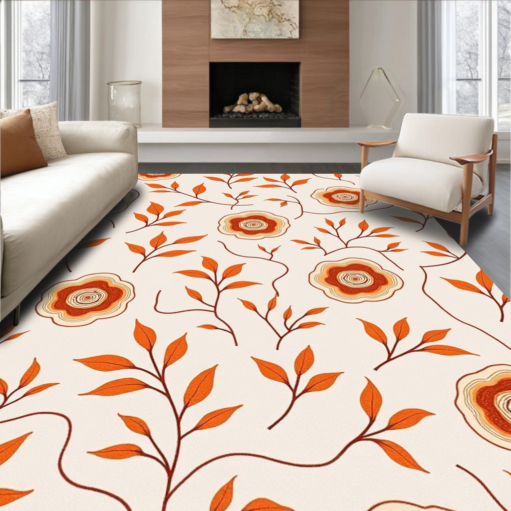 Autumn Leaf Bloom Pattern Rug
