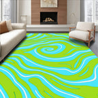 Groovy Abstract Swirl Pattern Rug