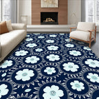 Whimsical Floral Sunburst Pattern Rug