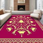Ornate Bell Silhouette Pattern Rug