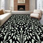 Whimsical Botanical Vine Pattern Rug