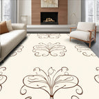 Ornate Scrollwork Patterned Design Rug