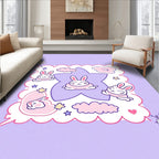 Cute Bunny Star Cloud Design Rug