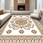 Classic Floral Mandala Border Design Rug