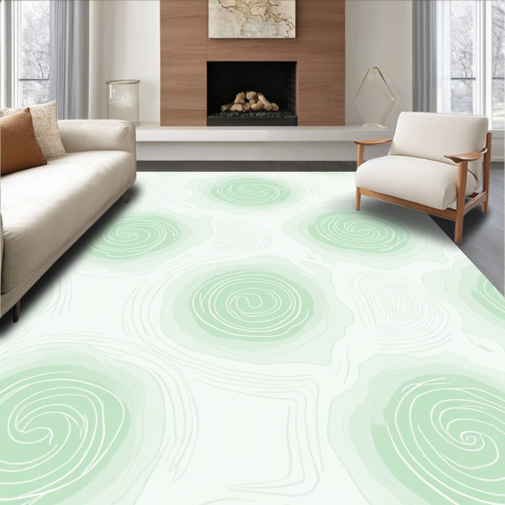 Abstract Swirls Whimsical Pattern Rug