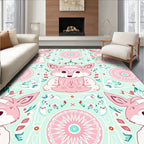 Cute Fox Mandalas Pattern Design Rug