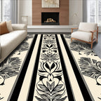 Art Nouveau Feather Stripe Design Rug