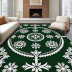 Foliate Snowflake Traditional Pattern Rug