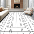 Modern Vertical Lines Rectangular Pattern Rug
