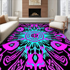 Psychedelic Abstract Kaleidoscope Design Rug