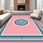 Framed Floral Medallion Pattern Rug