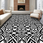 Bold Aztec Inspired Geometric Repeat Design Rug