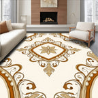 Elegant Diamond Floral Symmetry Rug