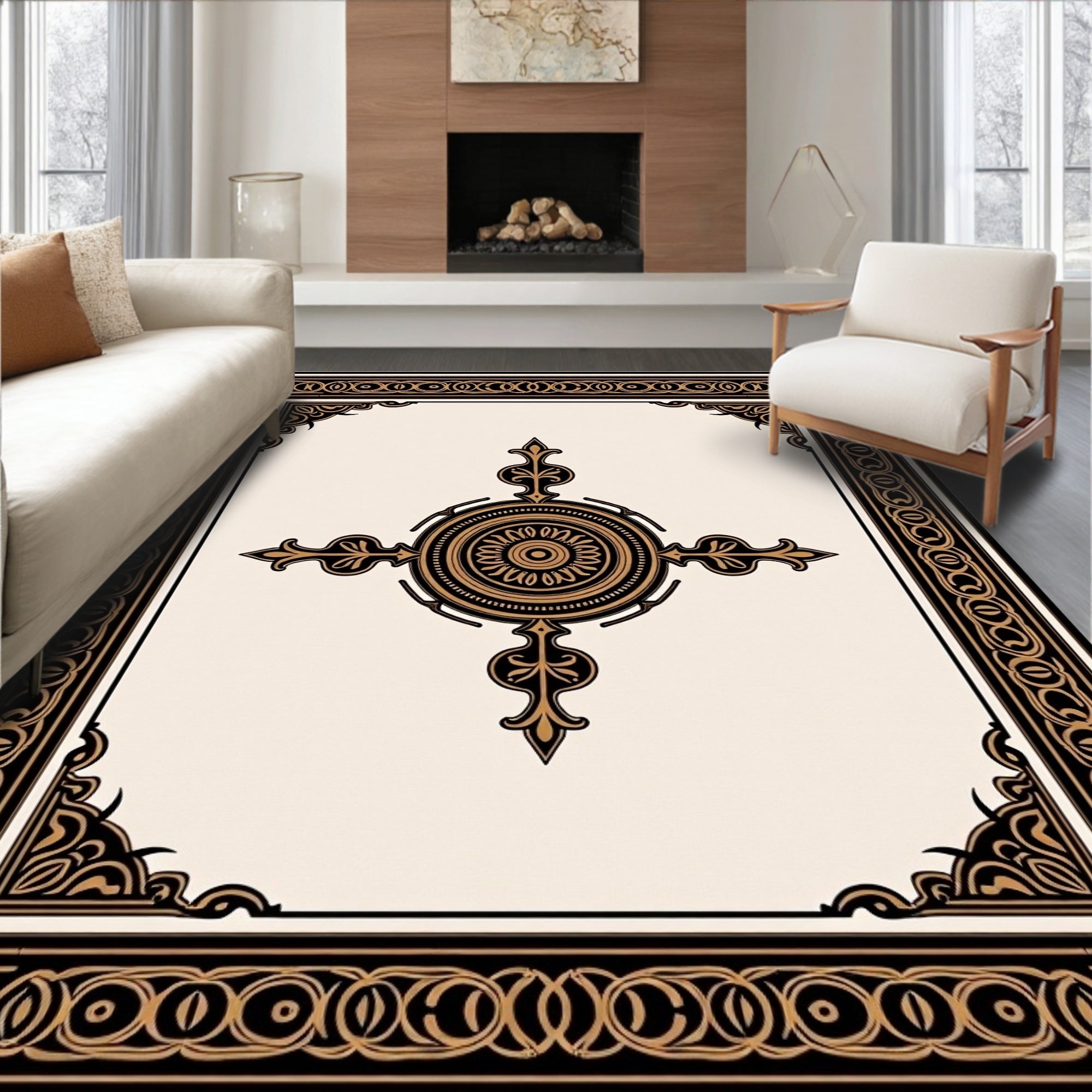 Classic Ornate Geometric Pattern Rug