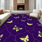 Yellow Butterflies With Network Pattern Rug