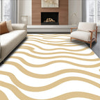 Abstract Wavy Sand Pattern Design Rug