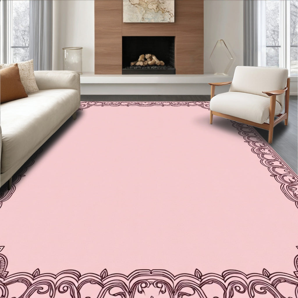 Ornate Scrollwork Filigree Design Rug