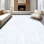 Delicate Swirl Floral Pattern Rug