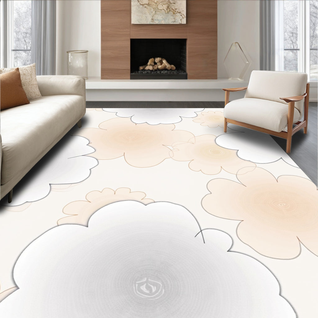 Soft Floral Cloud Pattern Rug