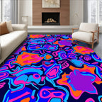 Abstract Splatter Neon Pattern Rug