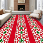 Vertical Striped Starburst Pattern Rug
