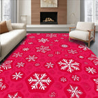 Winter Snowflake Patterned Rug