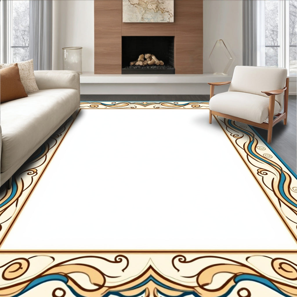 Art Nouveau Swirls And Curves Rug