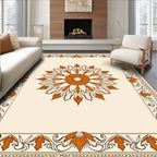 Orange Blossom Mandala Accent Rug