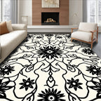 Floral Scrollwork Pattern Rug