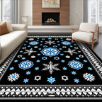 Winter Sky Snowflake Medallion Rug