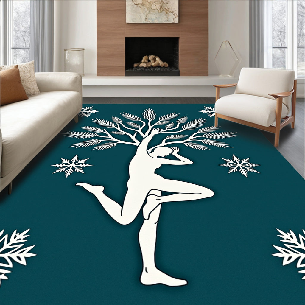 The Dancer Tree Snowflake Design Rug