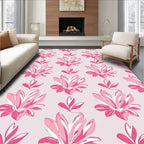 Bold Floral Pink Abstract Pattern Rug