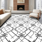 Hand Drawn Geometric Lattice Design Rug