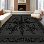 Ornate Scrollwork Vintage Style Pattern Rug