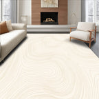 Cream Organic Contour Line Rug