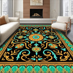 Radiant Floral Medallion Pattern Rug