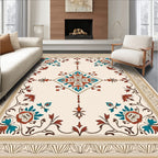 Ornate Floral Arabesque Pattern Rug