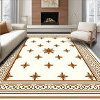 Antique Floral Star Pattern Rug