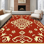 Elegant Floral Medallion Patterned Rug
