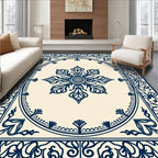 Classic Floral Medallion Border Design Rug