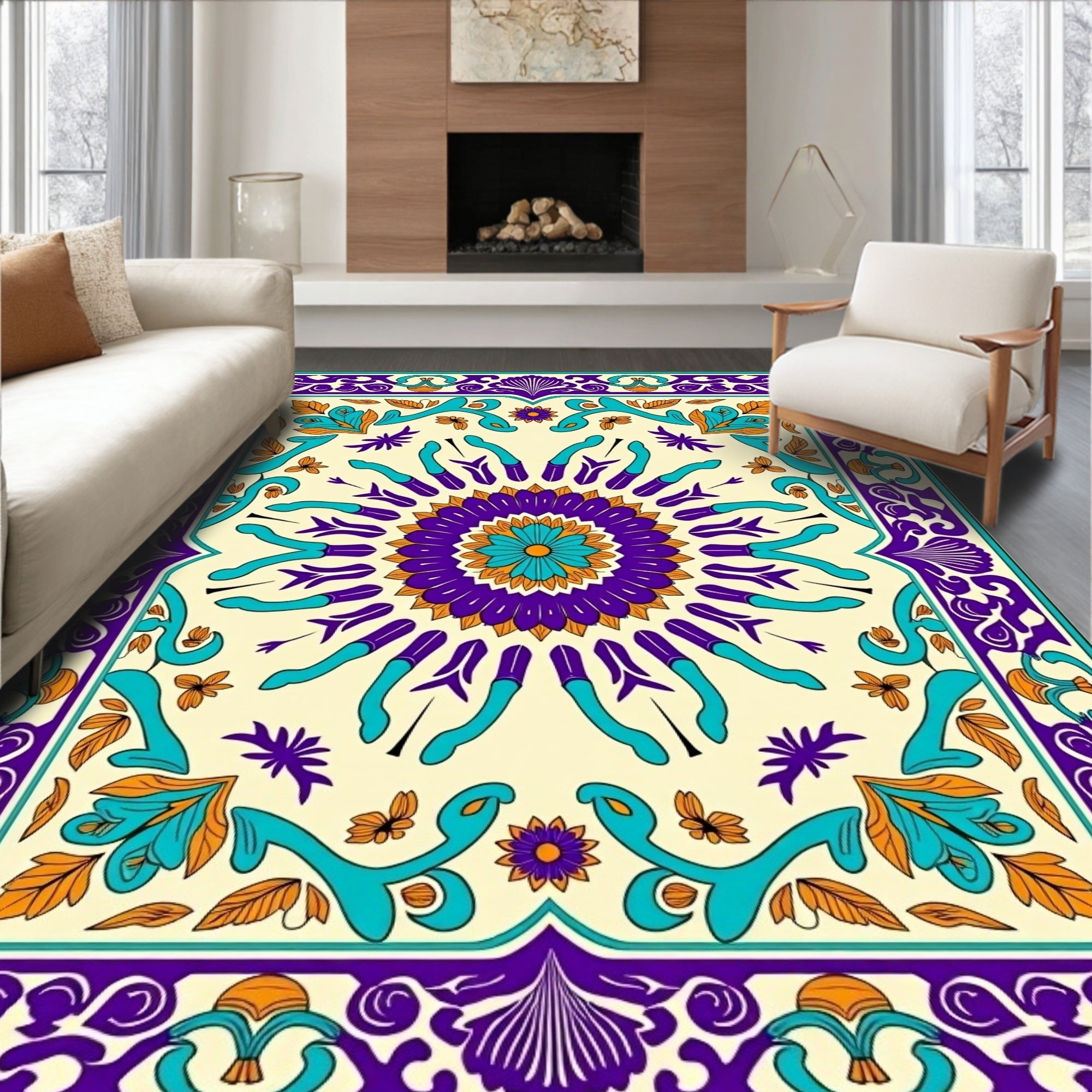 Mandala Floral Pattern Rug
