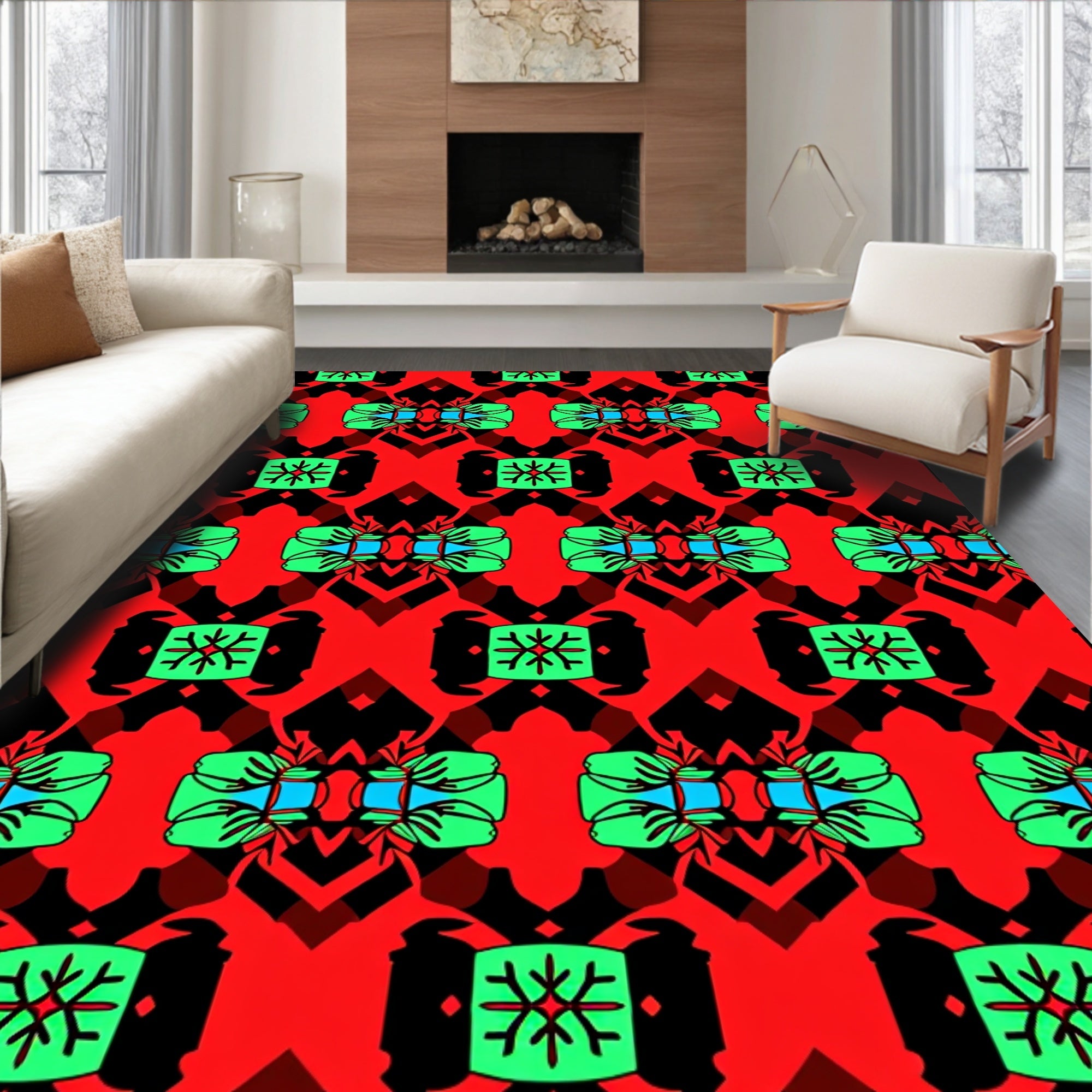 Bold Geometric Pattern Rug