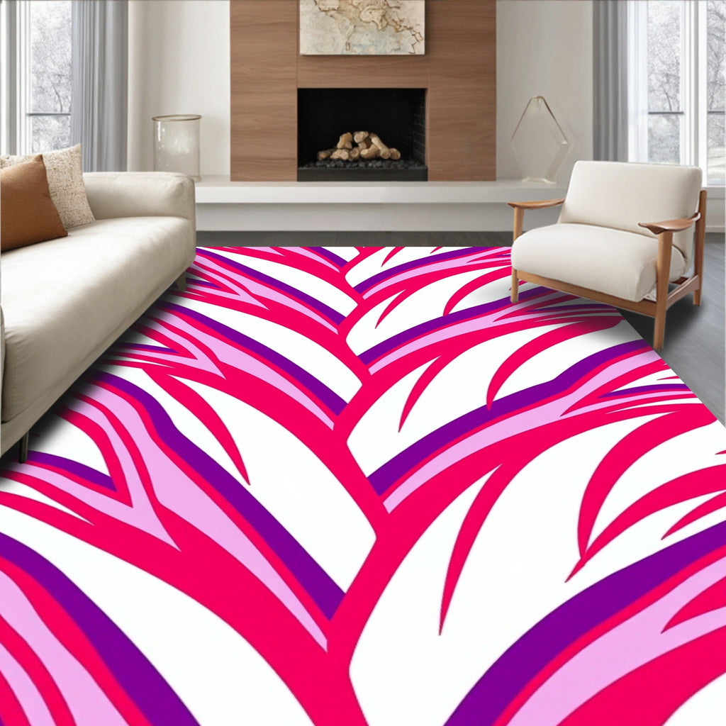Vibrant Zebra Stripe Pattern Rug