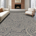 Abstract Swirls Triangle Pattern Rug