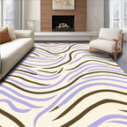 Retro Wavy Striped Abstract Rug